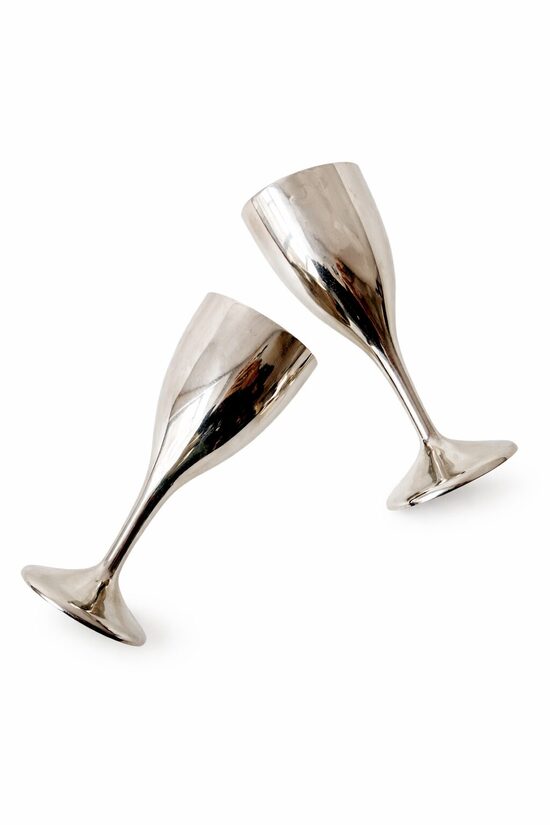 Lenox Kirk Stieff sudrabota metāla šampanieša kausu pāris